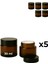 5’li 30 ml Amber Cam Krem Kavanozu + Siyah Kapak 1