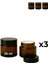 3’lü 30 ml Amber Cam Krem Kavanozu + Siyah Kapak 1