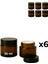 6’lı 30 ml Amber Cam Krem Kavanozu + Siyah Kapak 1