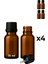 4’lü 10 ml Amber Cam Serum Şişesi + Siyah Içten Damlalıklı Kapak 1
