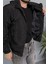 Kapüşonlu Siyah Yağmurluk 5