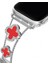Apple Watch 11 10 9 8 7 6 Ultra Se Uyumlu 42 44 45 46 49MM Lüks Taşlı Çiçekli Metal Kordon – Şık Zarif Kadın Saat Kayışı 5