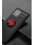 Samsung Galaxy A91 / S10 Lite Kılıf Range Yüzüklü Silikon - Siyah-Kırmızı 2