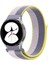 Samsung Galaxy Watch 4 Hasırlı Cırtcırtlı Kordon - Gri-Beyaz 1