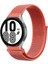 Samsung Galaxy Watch 4 Hasırlı Cırtcırtlı Kordon - Turuncu 1