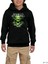 Avenged Sevenfold Green Skull Siyah Çocuk Kapşonlu Sweatshirt 1