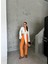Bel Lastik Detaylı Modal Kumaş Pantolon - Orange 1