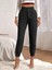 Kadın Yüksek Bel Cepli Paçası Lastikli Ithal Krep Pantolon 1