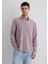 Keten Karışımlı Pembe Tencel TM Liyosel Gömlek 0211482-89596 9