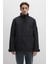 Loose Fit Dik Yaka Fermuarlı Mont Erkek Mont 0110540 1