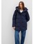 Su İtici Kapüşonlu Lacivert Şişme Mont 1110439-83699 8
