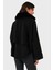 Pamuk Karışımlı Oversize Kürklü Yaka Yarasa Kol Kışa Kaşe Mont Bayan Mont 6839660 6