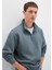 Yarı Fermuarlı Mavi Basic Sweatshirt 0S10278-80889 11