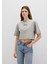 Mavi Logo Baskılı Gri Crop Tişört 1613411-70112 11