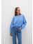 Bisiklet Yaka Mavi Basic Sweatshirt 1610198-70790 10