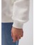 Bisiklet Yaka Beyaz Basic Sweatshirt 1610198-70057 18