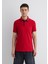 Yaka Detaylı Kırmızı Polo Tişört 062373-28441 12