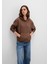 Kapüşonlu Kahverengi Basic Sweatshirt 167299-81959 9