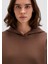 Kapüşonlu Kahverengi Basic Sweatshirt 167299-81959 12