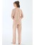 Viscose Çizgili Gömlek Pantolon Pijama Takımı 2