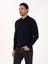 Erkek Lacivert Slim Fit Yün Karışımlı Polo Yaka Basic Triko Kazak 50315267-VR033 3