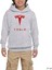 Tesla Gri Çocuk Kapşonlu Sweatshirt 1
