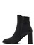 Kadın Siyah Tokalı Fermuarlı Kalın Topuklu Deri Bot 25WFD132718 4
