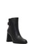 Kadın Siyah Tokalı Fermuarlı Kalın Topuklu Deri Bot 25WFD132718 8