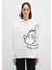 Mickey Mouse Baskılı Ekru Sweatshirt 1S10466-80194 12