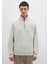 Yarı Fermuarlı Gri Basic Sweatshirt 0S10419-70074 12