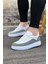 WG162 Beyaz Gri Ortopedik Taban Erkek Casual Ayakkabı 1