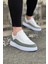 WG162 Beyaz Gri Ortopedik Taban Erkek Casual Ayakkabı 2