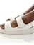 Calm Womens Cream Sandals Soft Bantlı Krem Kadın Sandalet 1