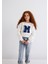 M Logo Baskılı Ekru Sweatshirt 7S10079-70057 13