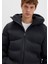 Su İtici Kapüşonlu Siyah Şişme Mont 0110313-71379 8