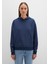 Kapüşonlu Lacivert Basic Sweatshirt 167299-70488 16