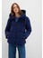 Kapüşonlu Lacivert Şişme Mont 1110043-81774 14