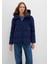 Kapüşonlu Lacivert Şişme Mont 1110043-81774 12