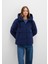 Kapüşonlu Lacivert Şişme Mont 1110043-81774 13
