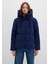 Kapüşonlu Lacivert Şişme Mont 1110043-81774 15