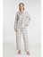 Anıl Kare Desenli Pamuklu Gömlek Pijama Takımı 1
