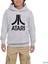 Atari Logo Gri Çocuk Kapşonlu Sweatshirt 1