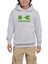 Kawaski Yeşil Logo Gri Çocuk Kapşonlu Sweatshirt 1