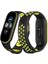 Xiaomi Mi Band 4 Spor Delikli Kordon - Siyah-Yeşil 1