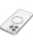 iPhone 15 Pro Max Kılıf Metal Bumper Magneticsafe Kapak - Gri 4