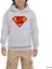 Seat Superman Gri Çocuk Kapşonlu Sweatshirt 1