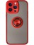 iPhone 14 Pro Kılıf Montreal Yüzüklü Silikon Kapak - Kırmızı 1