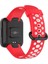 Xiaomi Redmi Watch 2 Spor Delikli Kordon - Kırmızı-Beyaz 2