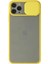 iPhone 11 Pro Max Kılıf Palm Buzlu Kamera Sürgülü Silikon - Sarı 1