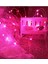 Ev Balkon ve Parti Için 10 Metre Pilli Pembe Renk Peri LED Yılbaşı Süsü Işık 5